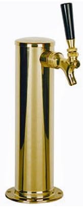 PVD Coated Stainless Body Single Faucet Beer Tower (Polished Brass Look)