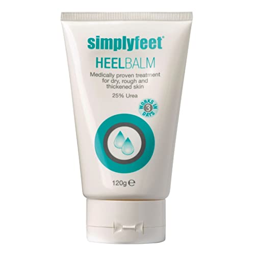 Simply Feet Heel Balm | 25% Urea for Rough, Dry Heels & Soles | Rich Emollient Formula | Easy-to-Apply Texture | Fresh Mint Scent | Paraben & Perfume Free | Made in the UK (120g)