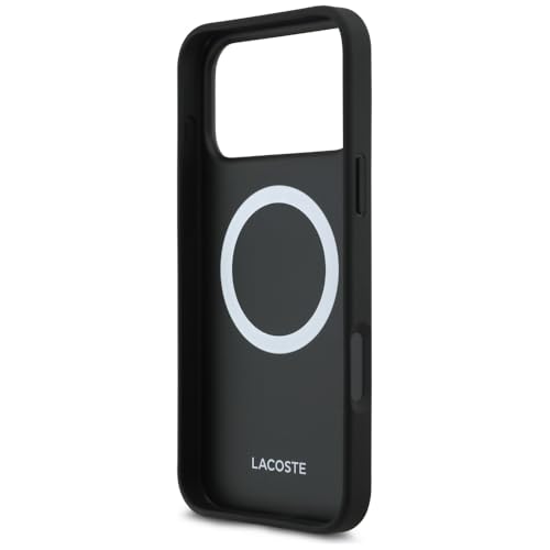 Coque iPhone 17 Pro Max Lacoste MagSafe Noir - Protection Petit Piqué - 7