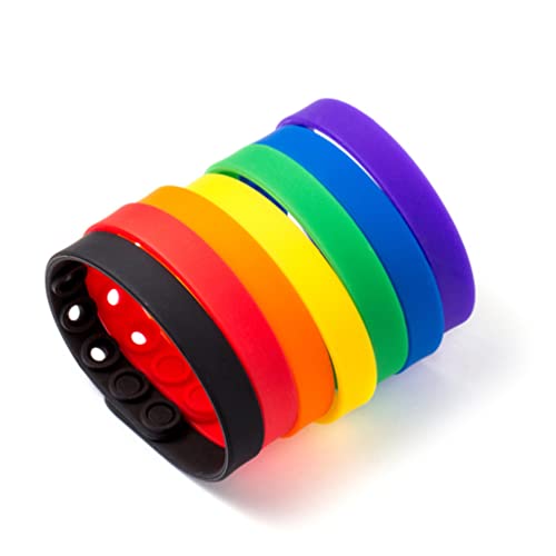 MZZJ 7 Pack-Free Engraved Medical Health Alert Safety ID Jewelry Food Drug Allergy Bracelet for Teens Adult,100% Silicone Rubber Outdoor Sport Warning Bracelet Band,Size Adjustable2