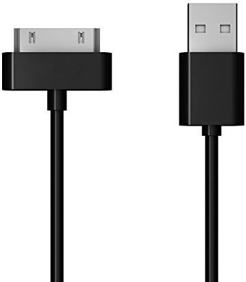 30 Pin Charger Cable, 6ft High Speed Sync Charging Cord 30 Pin to USB Cable for iPhone 4/4s, iPhone 3G/3GS, iPad 1/2/4, iPod [Black]