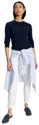 Tommy Hilfiger Women's Flag Logo Crewneck Cable Kint Sweaters Collection 20252