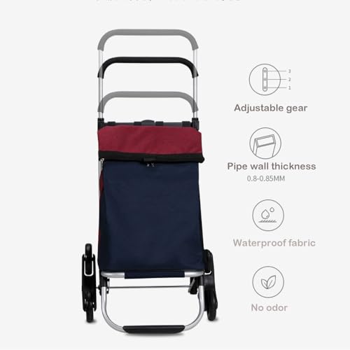 Carrito de Compras Plegable con Ruedas y Bolsa Impermeable miniatura 4