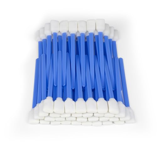 ZIZNBA 500 PCS 5.1\" Square Rectangle Foam Cleaning Swab Sticks for Solvent Format Inkjet Printer Roland Optical Equipment-Blue