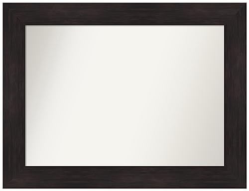 Amanti Art Brown Wall & Bathroom Mirror for Over Sink, 26x34 Small Mirror
