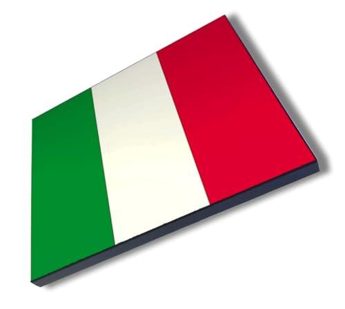 MERCHANDMANIA PANEL FOTOGRÁFICO DECORATIVO BANDERA DE ITALIA ROMA italianos pais nacion cuadro acabado brillante elegante pared