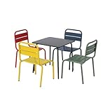 Alice's Garden   Salon de Jardin pour Enfants   Anna   Multicolore. 4 Places. Table et chaises. 48x48cm