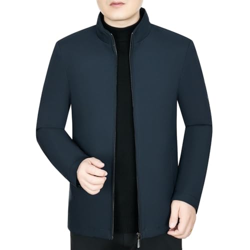 Chaqueta acolchada para hombre de invierno abrigo gris grueso minimalista