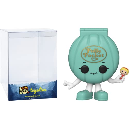 P O L L Y Pocket Shell: P O P ! Retro Toys Vinyl Figurine Bundle With 1 Compatible 'Toysdiva' Graphic Protector (097-57812 - B)
