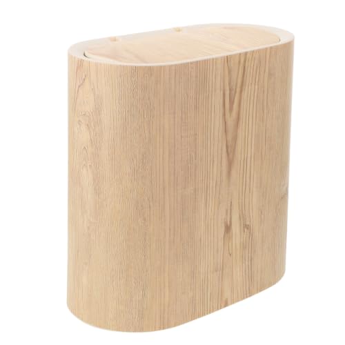 Poubelle étroit plastique beige SHOWERORO toilette et cuisine petite poubelle compacte