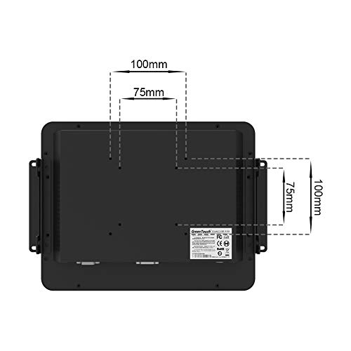 Image of GreenTouch 10.1 inch 10 Points Front Waterproof Industrial Open Frame PCAP Touch Screen LCD Display Monitor 1280x800 Black