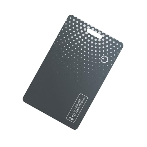 Bluetooth Tracker Smart Finder (iOS Only) for Apple Find My, Wallet Tracker iPhone Card, 1.6mm Ultra-Slim, IP68 Waterproof, Tracker Card for Wallet, Passports, Luggage