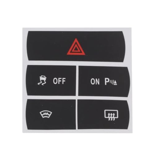 Boutons usés du S-Max ? Rénovez votre warning avec cet autocollant de réparation noir