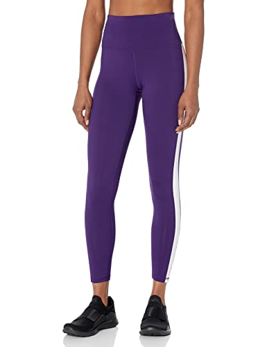 Champion Absolute 7/8 Track Tights, Women’s Compression Leggings, C-Patch, 25' Inseam, Rich Purple/White, X-Small #TOP22