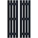 Ekena Millwork ARW401SB415X57OBH Americraft Four 3 Exterior Real Wood Spaced Board-n-Batten Shutters (Per Pair), Starless Night Blue