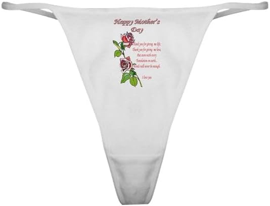 CafePress Happy Mothers Day Women’S Thong Panties Underwear, Womens Panties