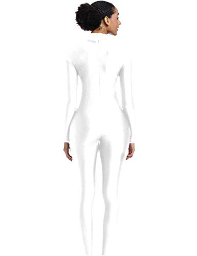 OVIGILY Adult High Neck Long Sleeve Dance Unitard for Women Bodysuits