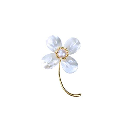 SHOUKAII Zunruishop Women Brooch Original Handmade Natural White Flower Brooch Simple and Elegant Personality Elegant Pin Accessories Brooches Pin