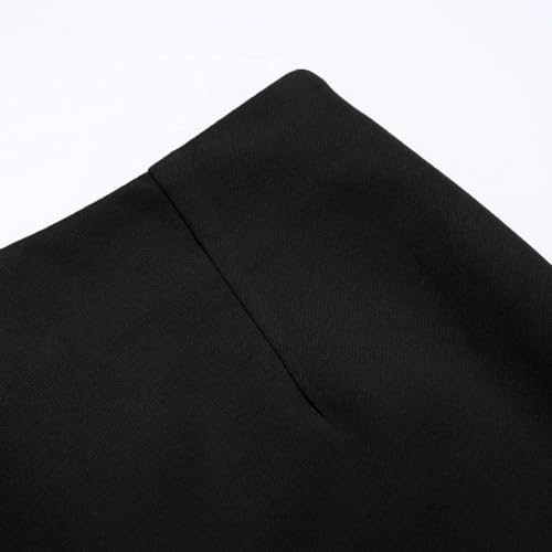 image for IDEALSANXUN Mini Black Skirt for Women Fall Winter Wool Pencil Skirts 