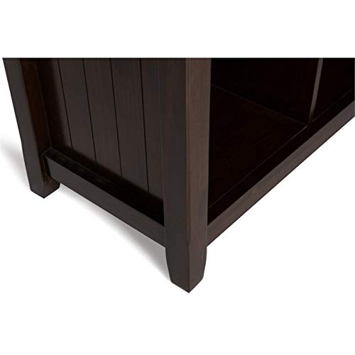 Simplihome Acadian Solid Wood 48 Inch X 44 Inch Rustic 9 Cube Bookcase And Storage Unit In Brunette Brown With 9 Shelves, For The Living Room, Study And Office #TOP2