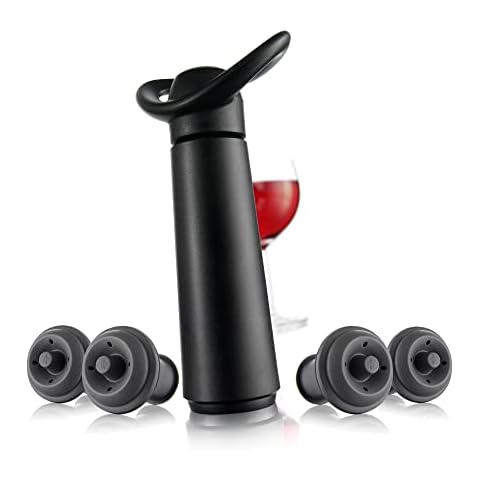Vacu Vin 09874606 Weinpumpe Concerto mit 4 Stopfen Cover