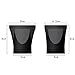 2Pcs(Non universal) Black Plastic Salon Hair Dryer Nozzle Replacement Narrow Concentrator Replacement Blow Flat Hairdressing Hair Styling Tool Hair Drying Nozzle Special for Hair Barber Shop
