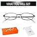 ADE WU Fashion Rcetangle Blue Light Glasses for Woman Men Cute Office-siren Small Thin Narrow Y2k Fake Glasses Unisex Style,Black