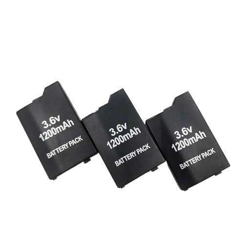 PURFIELD Batterie rechargeable au lithium 3,6 V 1200 mAh, compatible avec Sony, PSP 2000 2003 2004 3005 3007, batteries de rechange for manette de jeu de console(3pcs)
