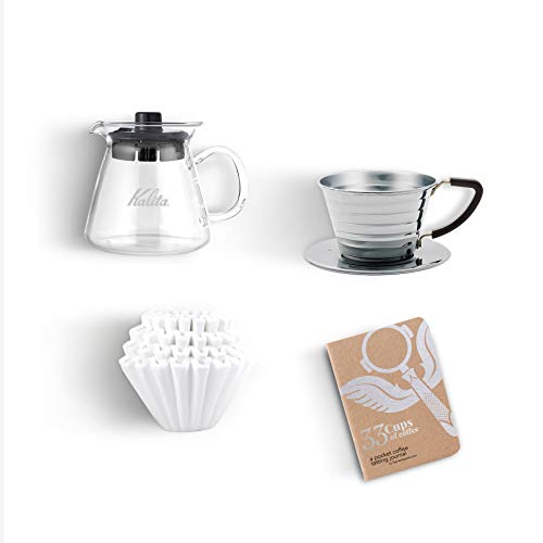 Kalita Wave Coffee Brewing Kit (Stainless Steel, Size 155)