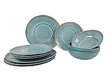 Melamin Geschirr Campinggeschirr-Set 4-Personen 12-teilig Terracotta Essteller Dessertteller Schüsseln
