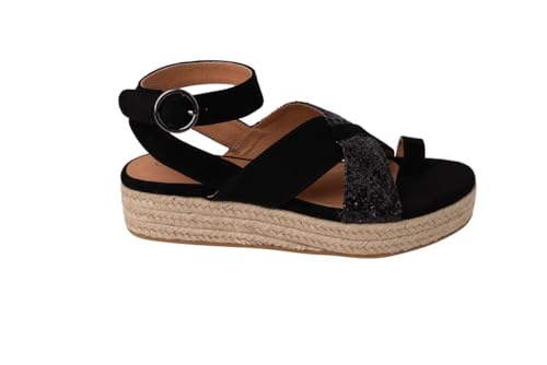 CHATTAWAK Damen 15CIUDADNOIR39 Sandale mit Absatz, Schwarz, 39 EU, Schwarz, 39 EU