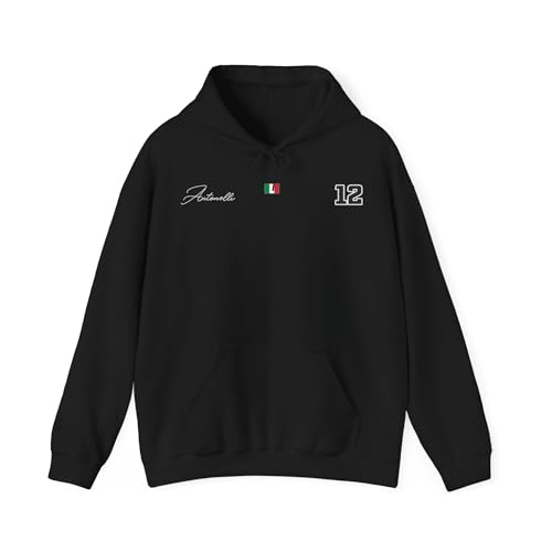 Antonelli Hoodie | Inspired Racing Driver Shirt, Racing Team Merchandise, Race Fan Gear, Motorsports Apparel Black