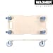 WAGNER Transportroller Transporthilfe I Schichtholz 59 x 29 x 11 cm, Tragkraft 300 kg I Möbelroller für Umzüge I Schwerlastrollbrett mit Soften Rollen I Griffmulden & Tragegriff I FSC® I Made in DE