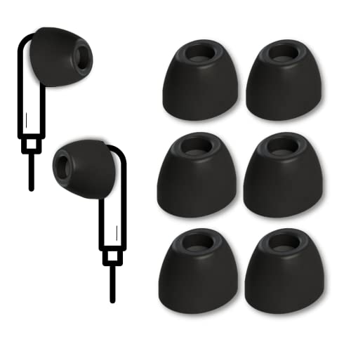 Comply Foam 500 Series Oval Ear Tips for KZ ZS10 Pro, ZSX, AKG N5005, Moondrop Aria, Kato & Chu, FiiO FH7, Small, 3 Pairs - with TechDefender, Memory Foam Earbud Replacement Tips, Made in The USA