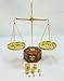 Brass Weight Scale Miniature Brass Tarazu/Vintage Weight Machine, Balance Justice Law Scale, Apothecary Scale with Weight Capacity of 50gm