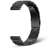 SeGinn Cinturino Metallo 22mm per Garmin Venu 4 45mm / Forerunner 570 47mm / 265/255 / Vivoactive 4, Ricambio Acciaio Inox Uomo Donna, Facile da Montare per Garmin Venu 3 – Nero
