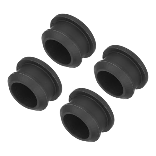 Image of MECCANIXITY Silicone Snap in Locking Hole Plugs,Rubber Panel Seal Cover Flush Type Panel Round for Kitchen Rubber Bulkheads Waterproof Sealing Plugs 16mm /0.63 Inch Diameter Black,Pack of 4