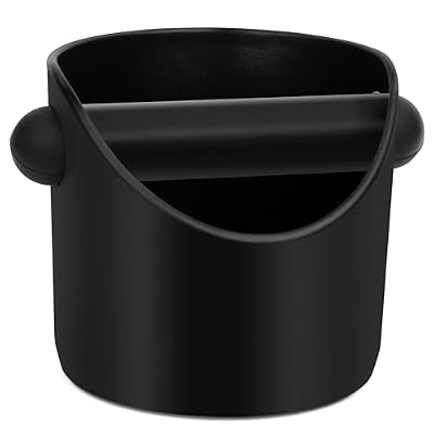 Apexstone Small Espresso Knock Box 4.3 Inch, Mini Rubber Coffee Knock Box with Detachable Knock Bar, Non-Slip Base Coffee Grounds Container for Home Barista