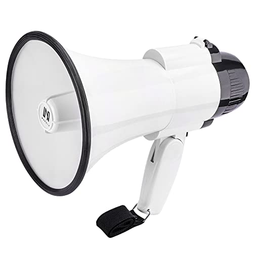 Mgrolx Portable Megaphone Bullhorn-Loud Speaker-Built-In Siren/Alarm-Music-30 Watt Power & 800 Yard Range-Sliding Volume Adjustment-Powerful And Lightweight-For Cheerleading Coach And Referee-Er46 #TOP13