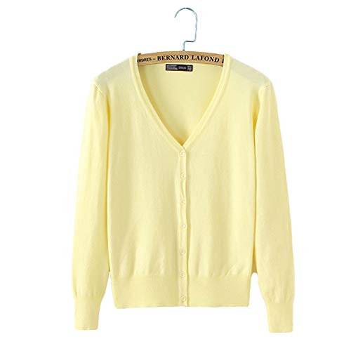 Blostirno Vネックカーディガン レディース 長袖 ニット