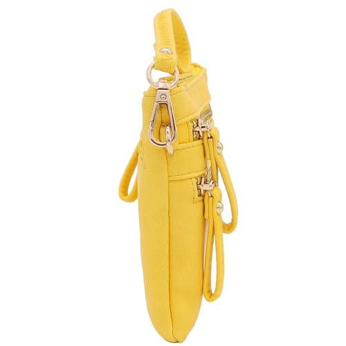 Image of FashionPuzzle Multi Zipper Pocket Small Wristlet Crossbody Bag