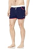 LETSQK Men's Sexy Swimwear Shorts Surf Swimsuit Swim Trunks Blue Large