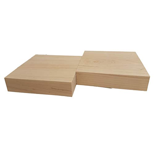 Maple Lumber Bowl Blanks (2pc) (2.5" x 8" x 8")
