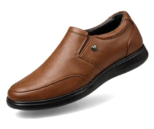 Image of Kraasa Men's Formal Slip-On Shoes | Vegan Leather Upper | Airmix Sole | High Cushioning | Lightweight & Comfortable