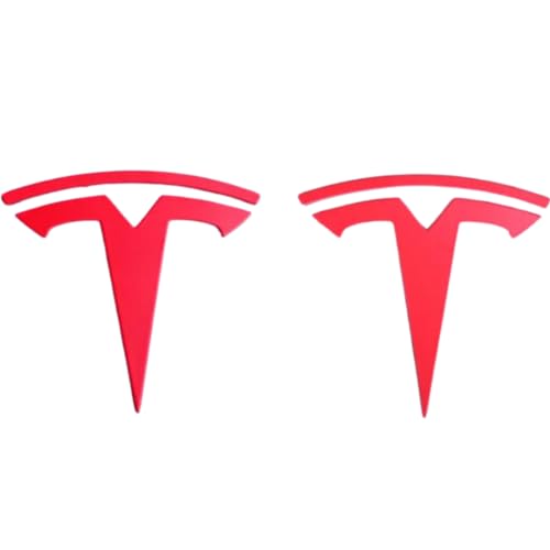 Emblemas de capó y maletero para Tesla Model 3: renueva el diseño con metal 3D rojo