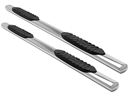 Ionic 5" Stainless Steel Oval Nerf Bars Compatible With 1999-2013 Chevy Silverado Gmc Sierra Double/Extended Cab #TOP17