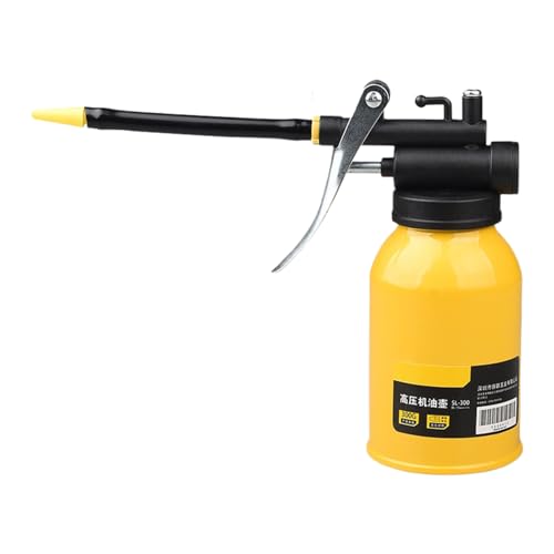 Generisch Oil Can Pump Oil Pumps - High Pressure Metal Sprayer Can with Flexible Spout | 300ml Manual Oil Dispenser for Car, Motorcycle, Garage and Machine Lubrication