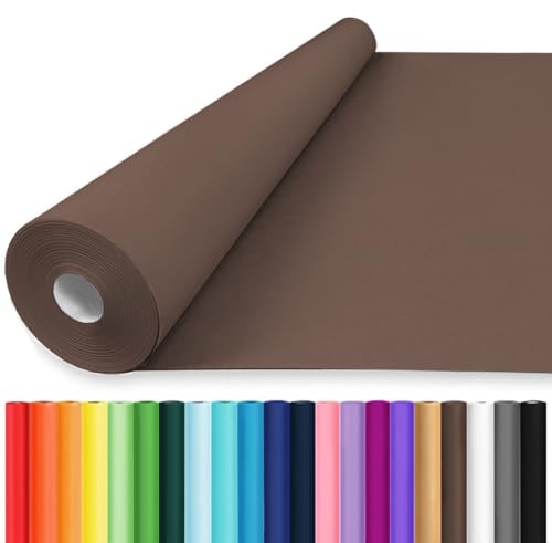 Vanhench 36 x 2520 (210) Rich Chocolate Brown Wrapping Paper Art Kraft Paper for Bouquet Flower Crafts & Packing Ideal for Birthday Poster Bulletin Board Floor Covering and Table Runner