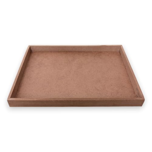 Image of RIA Studio Rectangular DIY Plain Rectangle MDF Tray For Decoration, Resin Art & Craft