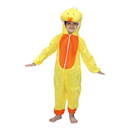 Image of Kaku Fancy Dresses Fleece Cartoon Costume -Yellow, 7-8 Years, For Boys & Girls